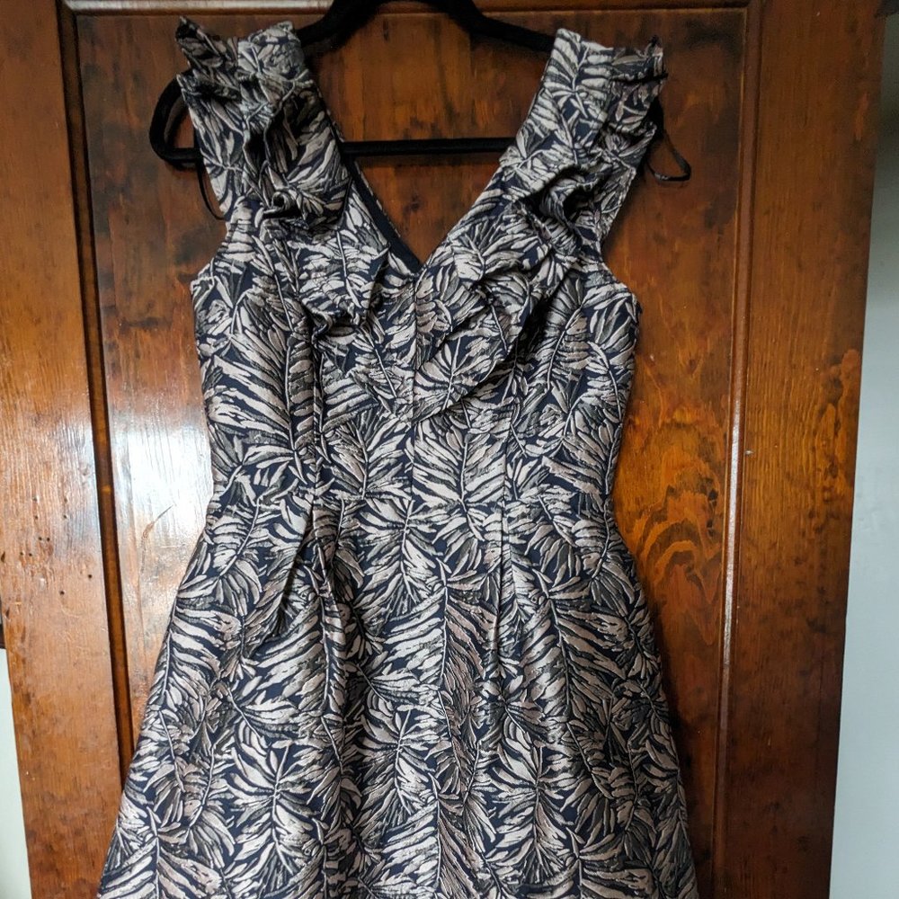 Black and Champagne Pink Cocktail Dress